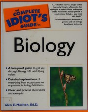 Front cover of The complete idiot's guide to biology by Glen E. Moulton