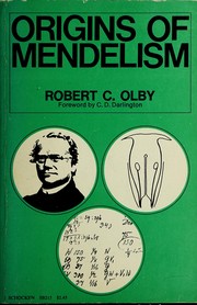 Front cover of Origins of Mendelism by Robert C. Olby