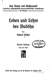 Cover of Leben und Lehre des Buddha by Richard Pischel