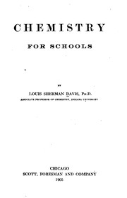Front cover of Chemistry for schools by Louis Sherman Davis