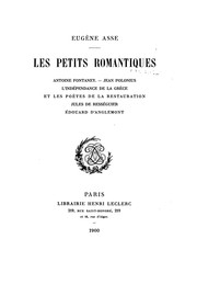 Cover of Les petits romantiques by Eugène Asse