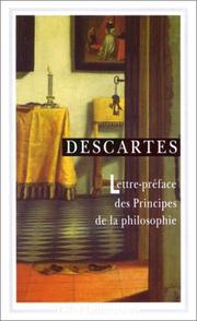 Front cover of Lettre-préface des "Principes de la philosophie" by René Descartes