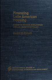 Front cover of Financing Latin American housing by Sean M. Elliott