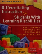 Cover of Differentiating instruction for students with learning disabilities by William N. Bender