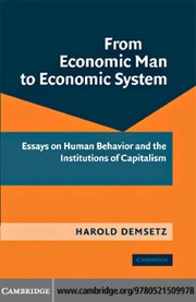 Cover of From economic man to economic system by Harold Demsetz