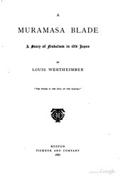 Cover of A Muramasa blade by Louis Wertheimber