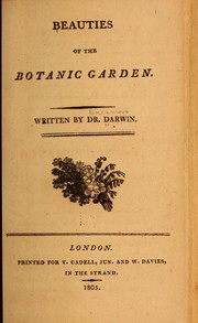 Front cover of Beauties of The botanic garden by Erasmus Darwin