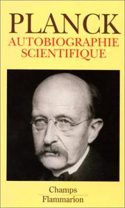 Front cover of Autobiographie scientifique et derniers écrits by Max Planck