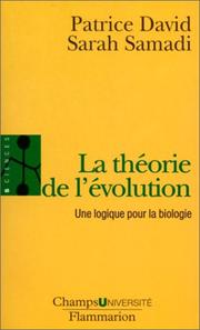 Cover of La théorie de l'évolution by Patrice David