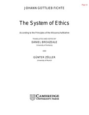 Cover of The system of ethics by Johann Gottlieb Fichte