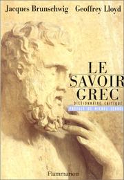 Cover of Le savoir grec by Jacques Brunschwig