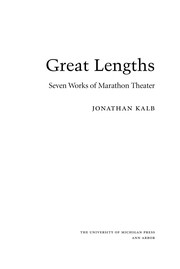 Cover of Great lengths by Jonathan Kalb