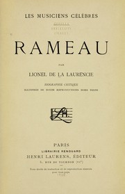 Cover of Rameau by Lionel de La Laurencie