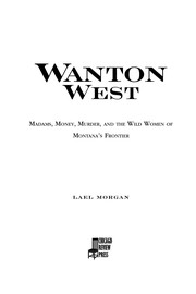 Cover of Wanton West by Lael Morgan
