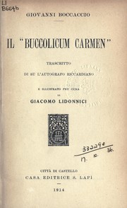 Front cover of Il "Buccolicum carmen" by Giovanni Boccaccio