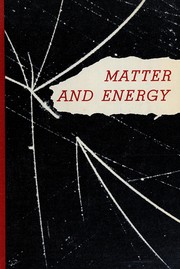 Cover of Matter and energy by Arthur Talbot Bawden
