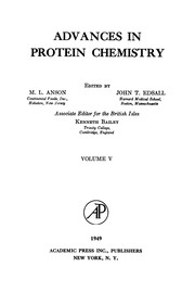 Front cover of Advances in protein chemistry by M. L. Anson