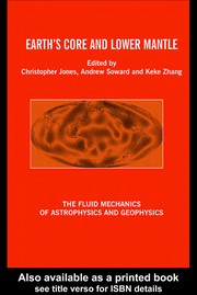 Cover of Earth's core and lower mantle by Jones, Christopher A.