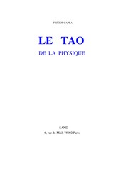 Front cover of Tao de la physique by Fritjof Capra