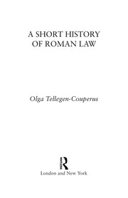 Cover of A short history of Roman law by Olga Tellegen-Couperus