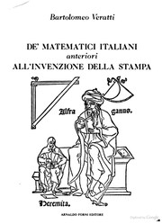 Cover of De' matematici italiani anteriori all'invenzione della stampa by Bartolomeo Veratti
