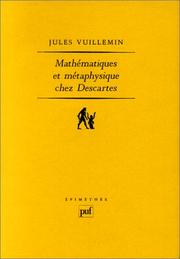 Cover of Mathématiques et métaphysique chez Descartes by Jules Vuillemin
