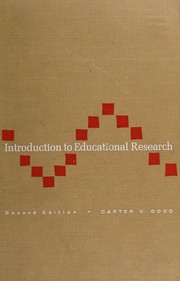 Front cover of Introduction to educational research by Carter Victor Good