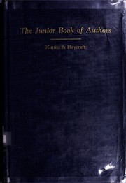 Front cover of The junior book of authors by Stanley  Kunitz