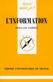 Cover of L' information by Fernand Terrou