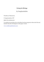 Front cover of Going for Refuge by Bikshu Sangharakshita