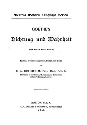 Front cover of Goethe's Dichtung und Wahrheit by Johann Wolfgang von Goethe