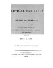 Front cover of Vorträge und reden by Hermann von Helmholtz