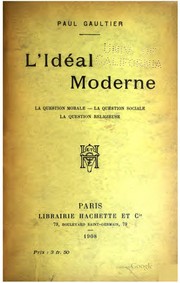 Front cover of L' idéal moderne by Paul Gaultier