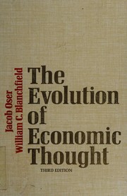 Front cover of The evolution of economic thought by Jacob Oser