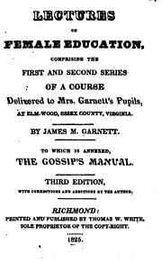 Front cover of Lectures on female education by James M. Garnett