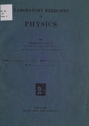 Front cover of Laboratory exercises in physics by Charles Elwood Dull