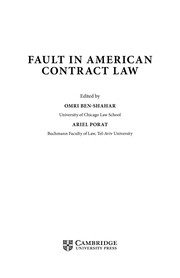 Cover of Fault in American contract law by Omri Ben-Shahar