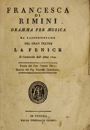 Cover of Francesca di Rimini by Pietro Generali