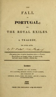 Front cover of The fall of Portugal, or, The royal exiles by Pindar, Peter