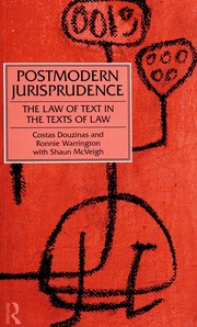 Cover of Postmodern jurisprudence by Costas Douzinas
