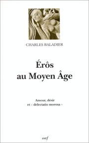 Front cover of Erôs au Moyen Age by Charles Baladier