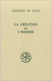 Cover of La création de l'homme by Gregorius Nyssenus