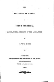 Cover of The Statutes at Large of South Carolina by South Carolina