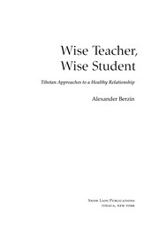 Cover of Wise teacher, wise student by Alexander Berzin