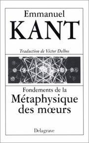 Front cover of Fondements de la métaphysique des moeurs by Immanuel Kant