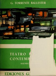 Cover of Teatro español contemporáneo by Gonzalo Torrente Ballester