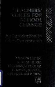 Cover of Teachers' voices for school change by Andrew David Gitlin