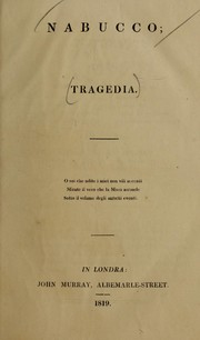 Front cover of Nabucco by Giovanni Battista Niccolini