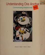 Cover of Understanding one another by Thomas F. Mader
