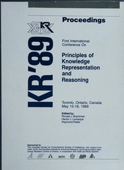 Front cover of Proceedings of the First International Conference on Principles of Knowledge Representation and Reasoning by International Conference on Principles of Knowledge Representation and Reasoning (1st 1989 Toronto, Ont.)